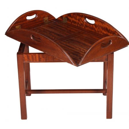 Mahagoni Butler Tablett und Stander  aus dem 19. Jahrhundert  Massivholz Original