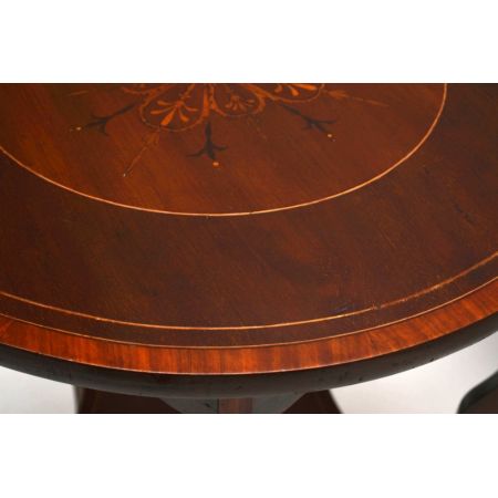 Original antiker edwardianischer Mahagoni Beistelltisch kleiner Tisch massives Mahagoni 1890