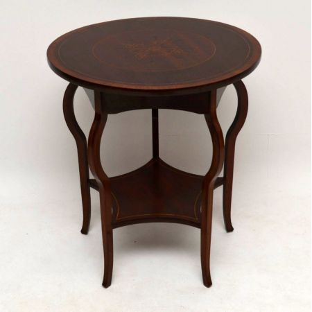 Original antiker edwardianischer Mahagoni Beistelltisch kleiner Tisch massives Mahagoni 1890