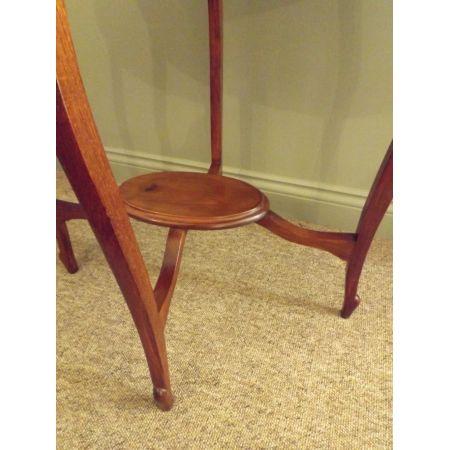 Edwardianischer antiker Mahagoni Beistelltisch massiv 1890