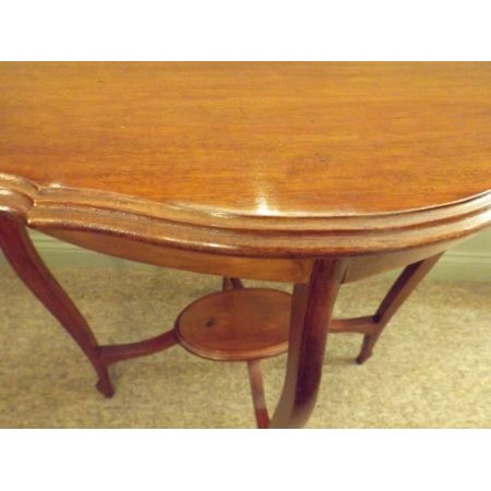 Edwardianischer antiker Mahagoni Beistelltisch massiv 1890