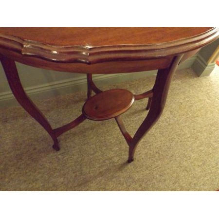 Edwardianischer antiker Mahagoni Beistelltisch massiv 1890