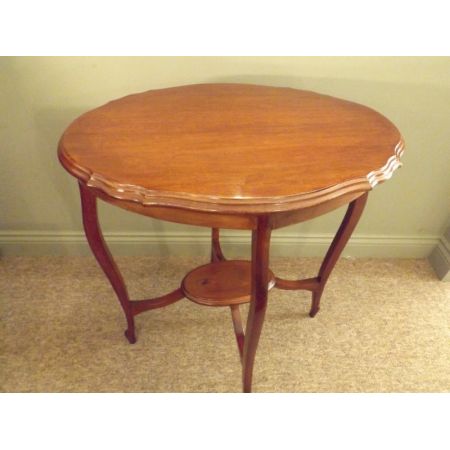 Edwardianischer antiker Mahagoni Beistelltisch massiv 1890