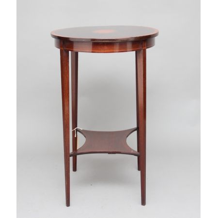 Antiker original edwardianischer Massivholz Mahagoni Beistelltisch 1910