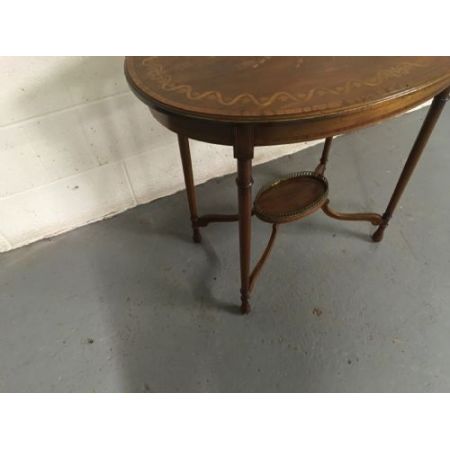 Hochwertiger antiker edwardianischer Beistelltisch Mahagoni Massivholz original 1890