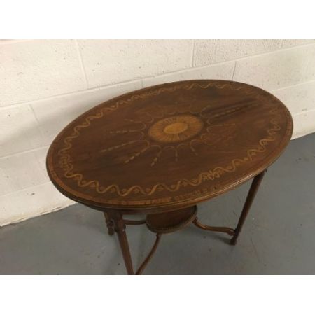 Hochwertiger antiker edwardianischer Beistelltisch Mahagoni Massivholz original 1890