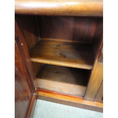 Englischer viktorianischer Breakfront Bücherschrank Massives Mahagoni antik 1850