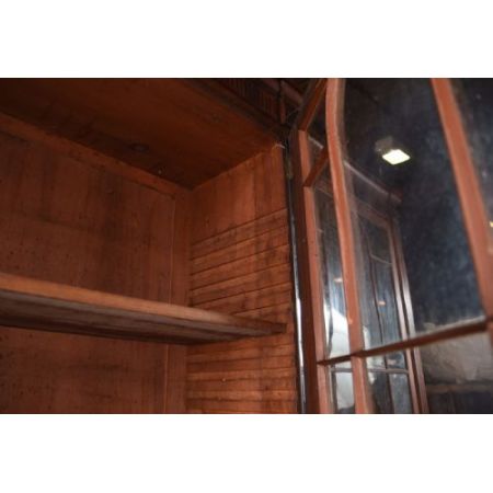 Großer antiker Breakfront Mahagoni Bücherschrank massiv original George II 1800