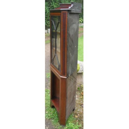 Original edwardianische Mahagoni Massivholz Eckschrank Vitrine antik 1900