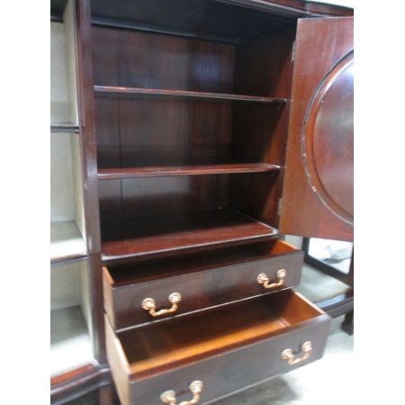 Edwardianische massive Mahagoni Vitrine antik Bücherschrank 1890