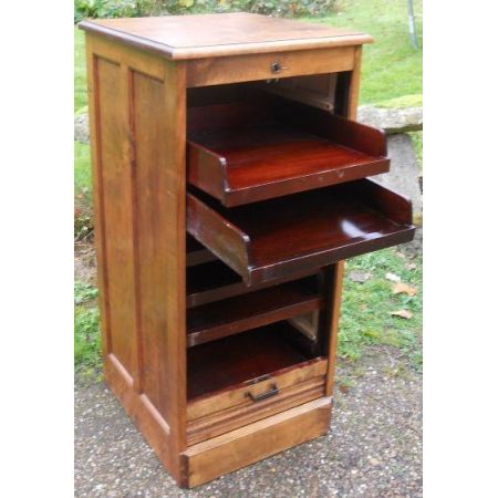 Original antiker Aktenschrank Buche Nussbaum 1910