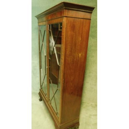 Edwardianische antike Mahagoni Vitrine Chippendale Style 1890
