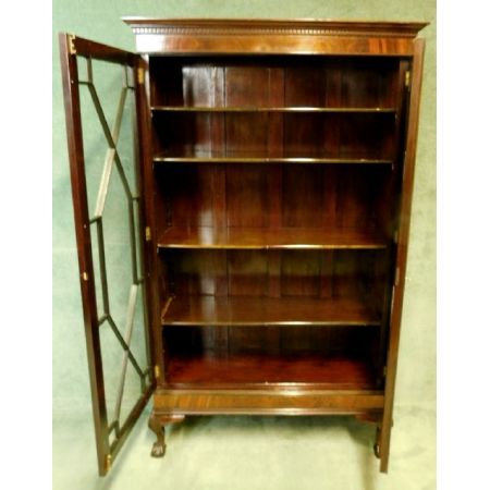 Edwardianische antike Mahagoni Vitrine Chippendale Style 1890