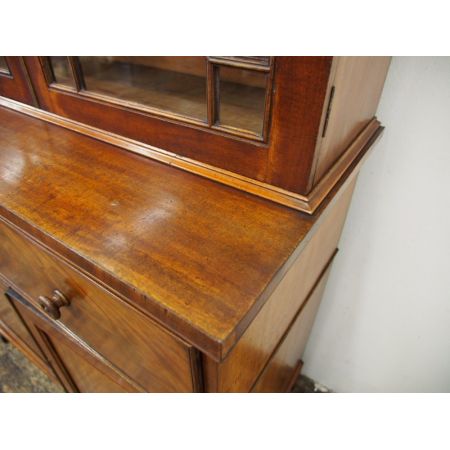 Georgianischer antiker Bücherschrank Sekretär Mahagoni 1820 George III 