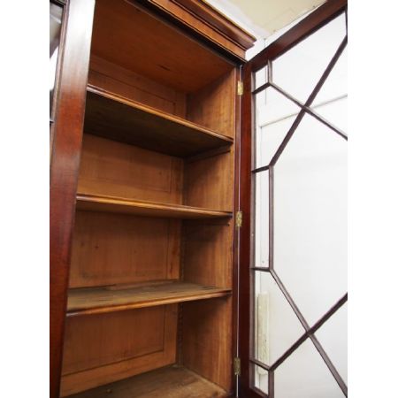 Georgianischer antiker Bücherschrank Sekretär Mahagoni 1820 George III 