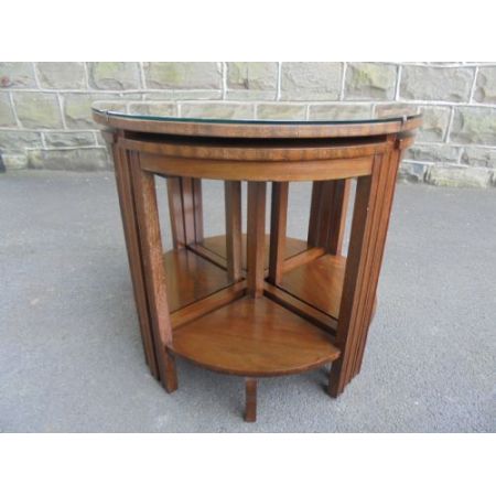 Edwardianisches Set Tische 5 Stück Mahagoni original antik 1910