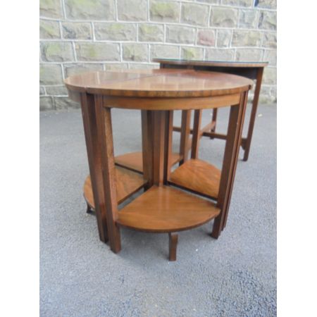 Edwardianisches Set Tische 5 Stück Mahagoni original antik 1910