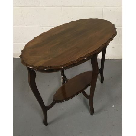 Original antiker edwardianischer Nussbaum Beistelltisch massiv 1890