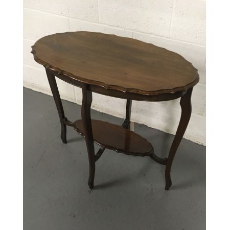 Original antiker edwardianischer Nussbaum Beistelltisch massiv 1890