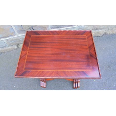 Original antikes Set massive Mahagoni Beistelltische 3 Stück 1920