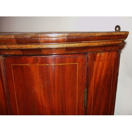 Georgianischer Mahagoni Hängeschrank Eckschrank massiv antik 1790