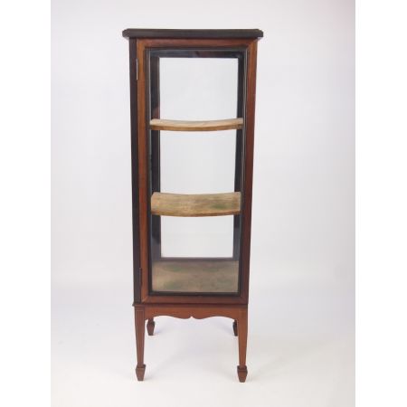 Schmale edwardianische Mahagoni Vitrine massiv original antik 1890