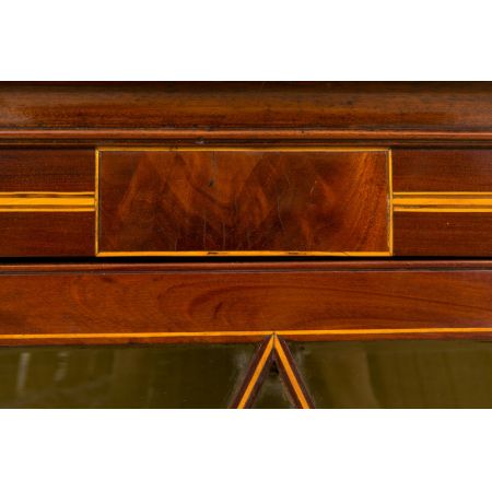 georgianische original antike Vitrine Eckschrank Massivholz Mahagoni 1800