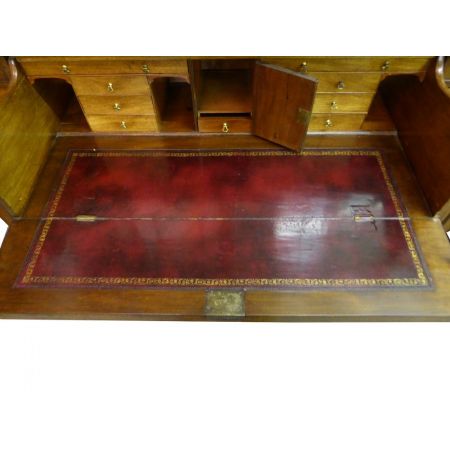 Original antikes George III Breakfront Bureau Bookcase Bücherschrank massiv 1850