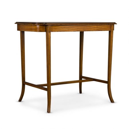 Edwardianischer antiker Beistelltisch Satinholz massiv englisch 1900