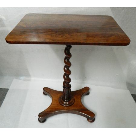 Viktorianischer, antiker Palisander Massivholz Beistelltisch 1850