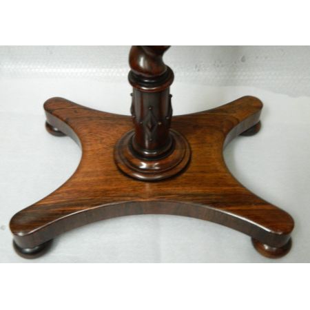 Viktorianischer, antiker Palisander Massivholz Beistelltisch 1850