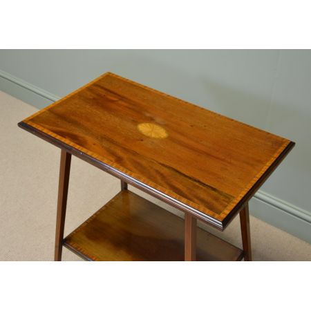 Edwardianischer Mahagoni Beistelltisch Massivholz antik 1900 