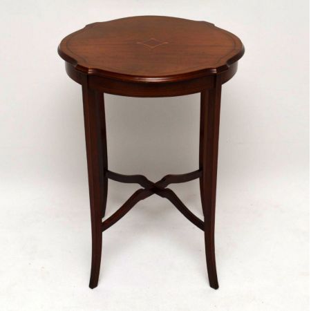 Edwardianischer antiker Mahagoni Beistelltisch Massivholz englisch 1890