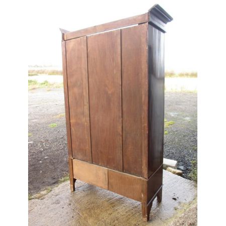 Englischer edwardischer Kleiderschrank Mahagoni Massivholz antik 1890