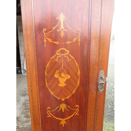 Englischer edwardischer Kleiderschrank Mahagoni Massivholz antik 1890