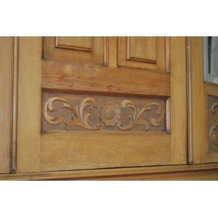 Großer edwardischer Kleiderschrank original antik Nussbaum Massiv 1890