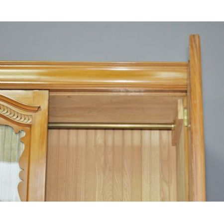 Großer edwardischer Kleiderschrank original antik Nussbaum Massiv 1890