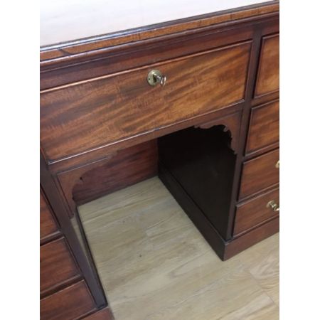 Original antiker schöner Schreibtisch Mahagoni Massivholz 1850