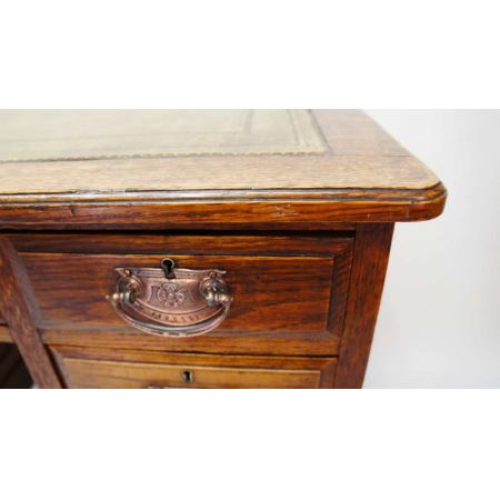 Edwardianischer antiker Schreibtisch Ladies Desk Eiche massiv 1890