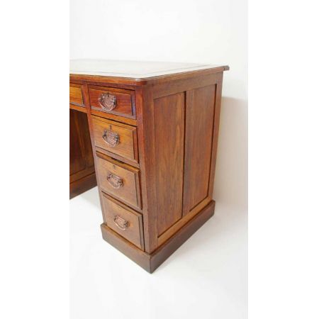 Edwardianischer antiker Schreibtisch Ladies Desk Eiche massiv 1890