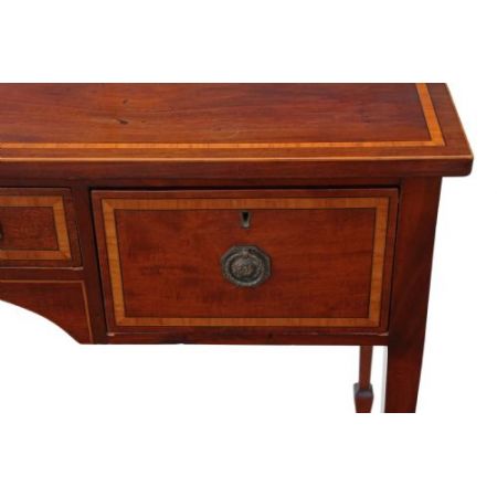 Original antiker Schreibtisch Massivholz Mahagoni 1850