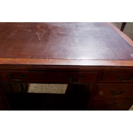 Antiker Mahagoni Schreibtisch Massiv englisch 1850