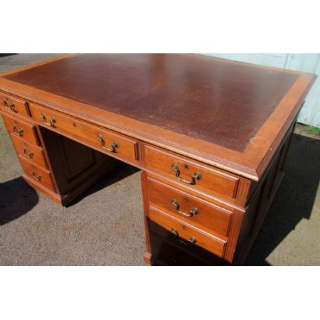 Antiker Mahagoni Schreibtisch Massiv englisch 1850