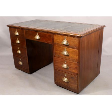 Original antiker Mahagoni Schreibtisch massiv viktorianisch 1850