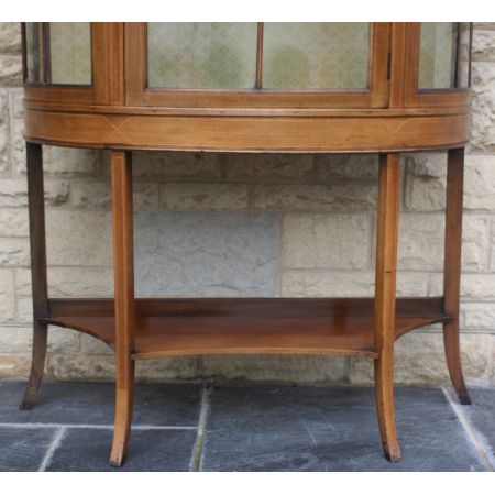 Edwardische Sheraton Revival Vitrine original antik massiv Mahagoni 1890