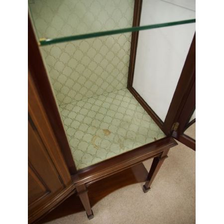 Antiker Sheraton Wohnzimmerschrank Vitrine original edwardisch 1890