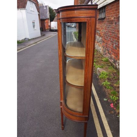 Edwardianische original antike Mahagoni Vitrine massiv englisch 1900