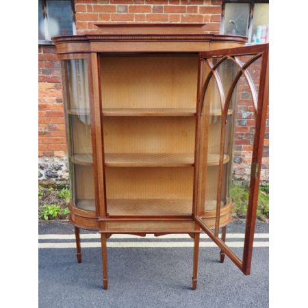 Edwardianische original antike Mahagoni Vitrine massiv englisch 1900