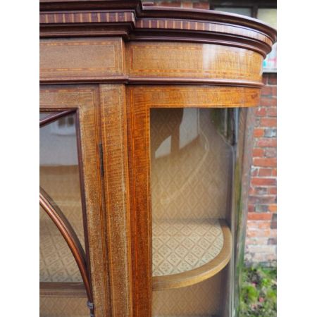 Edwardianische original antike Mahagoni Vitrine massiv englisch 1900