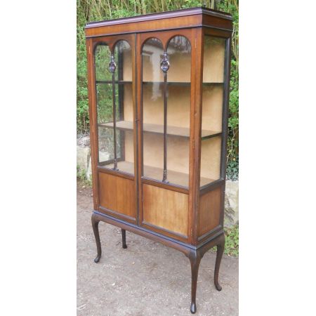 Original edwardische Vitrine Massives Mahagoni englisch antik 1910